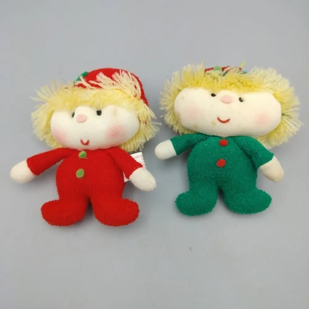 Vintage RUSS BERRIE & Co Plush Kids Ornaments 4